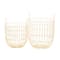 Set of 2 Gold Iron Contemporary Storage Baskets, 17" x 11" x 11"